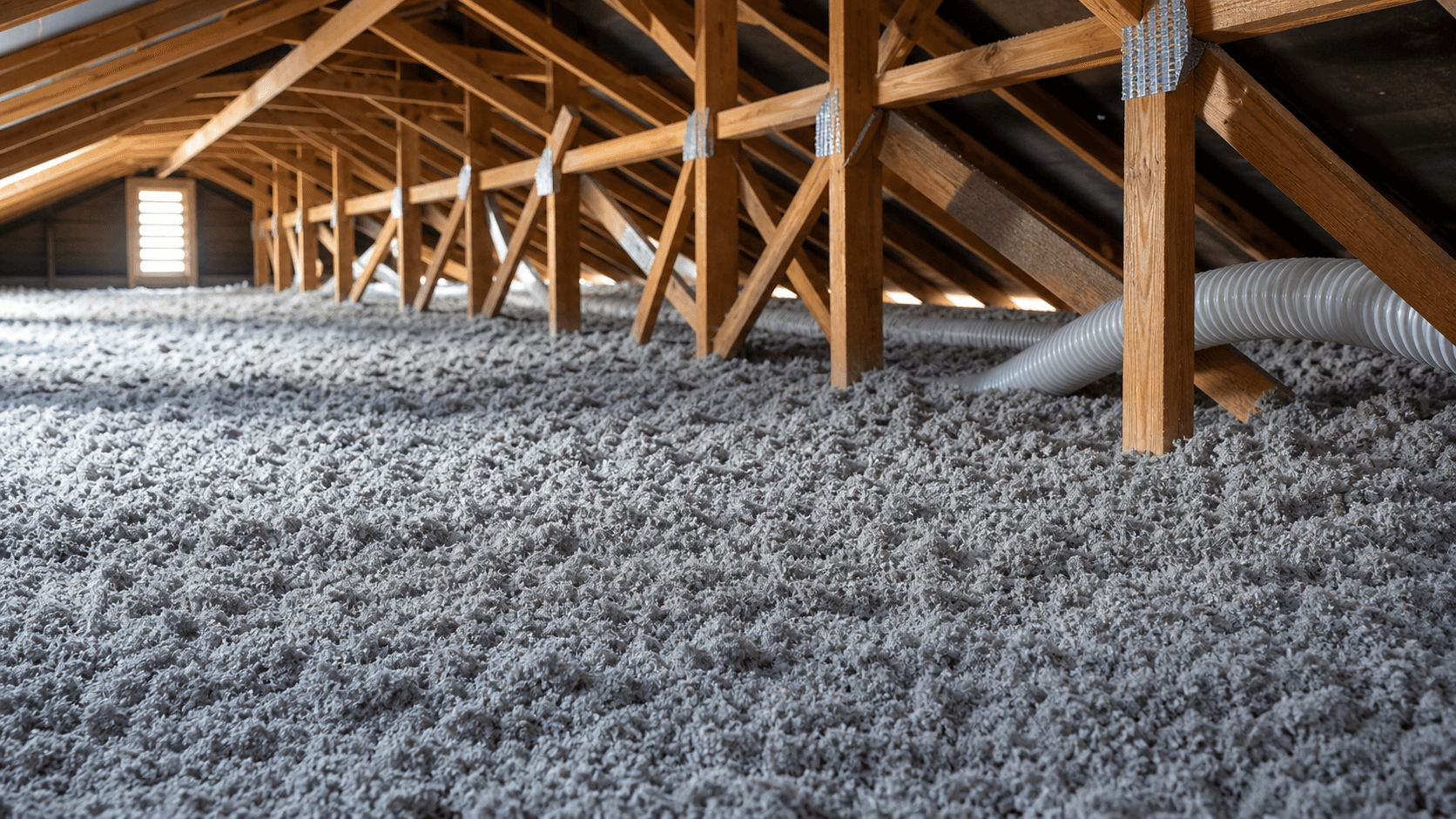 Ceiling insulation installed across a roof space